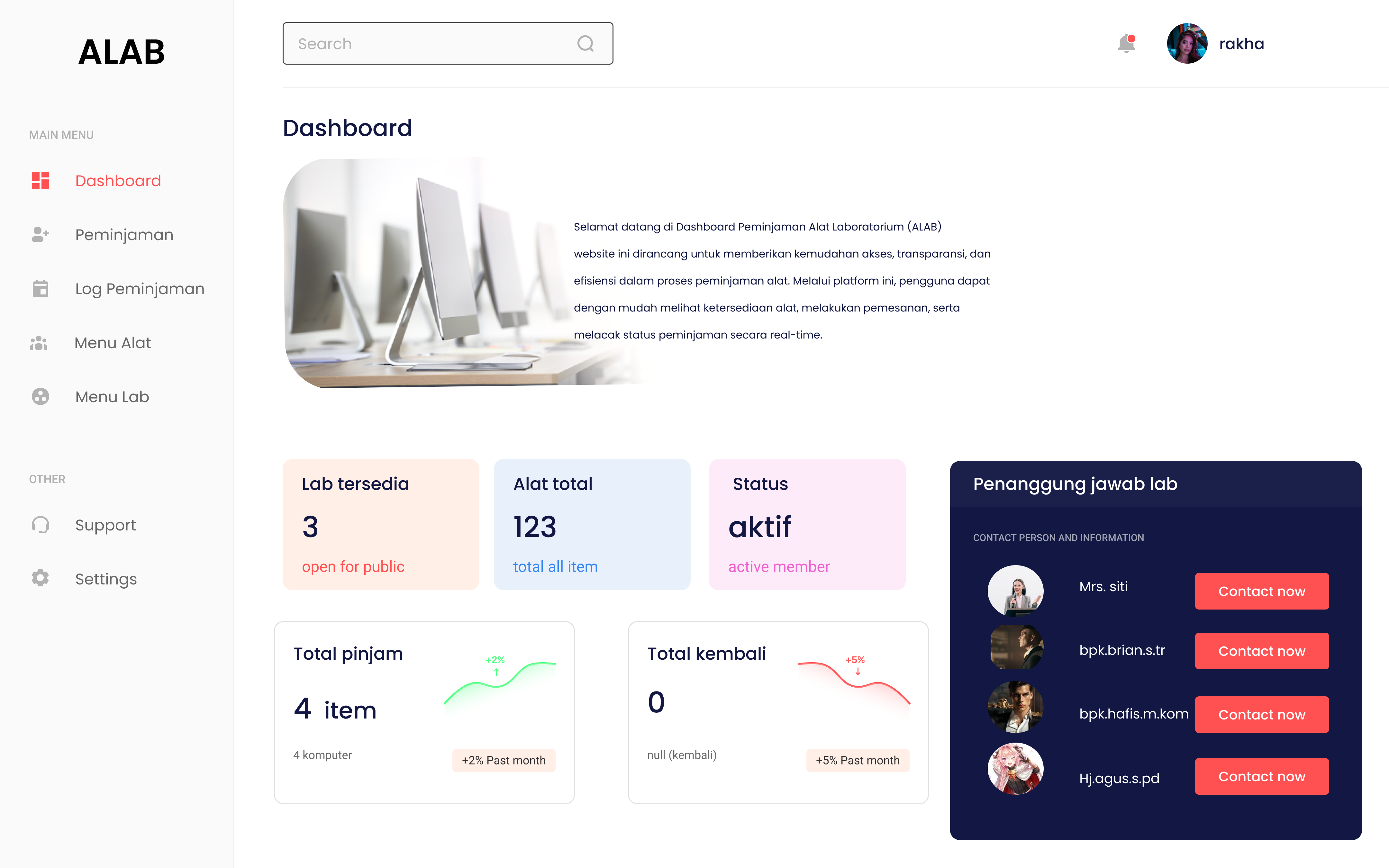 Dashboard Peminjaman Alat